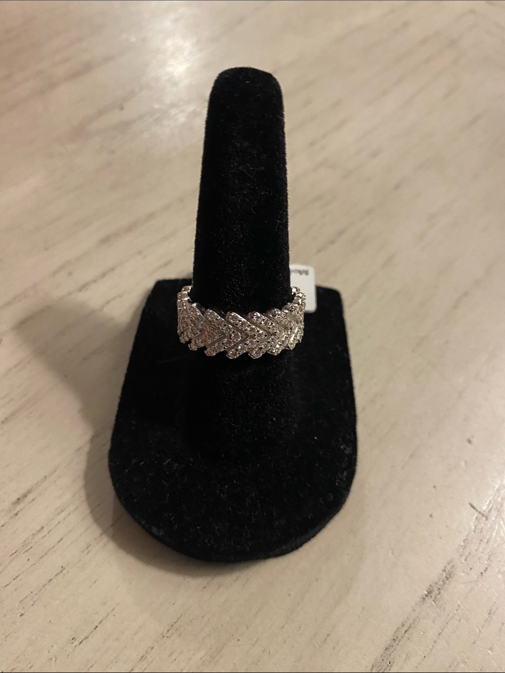 925 Pavé Chevron moissanite Band Ring 1.73 CTW size 7